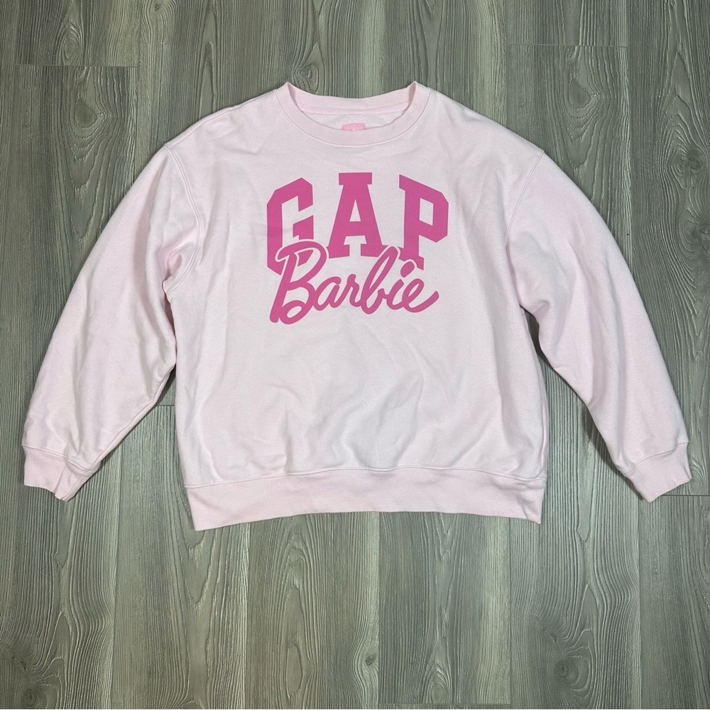Gap x Barbie‎ Barbiecore Pink Crewneck Sweatshirt L